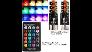 T10 REMOTE RGB RAINBOW CHIP COB