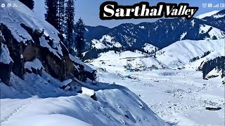 Beautiful view of Heavy snowfall in Sarthal Valley.