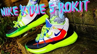 NIKE KYRIE 5 ROKIT ALL STAR REVIEW \u0026 ON FEET!!