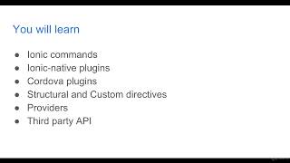 Ionic 3: Build A Complete Mobile Weather App From Scratch : Course Introduction