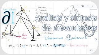 (4) Ejercicios, Diagramas cinemáticos, Juntas y Grados de Libertad (CURSO MECANISMOS)