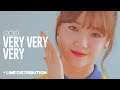 I.O.I - Very Very Very : Line Distribution (Color Coded)