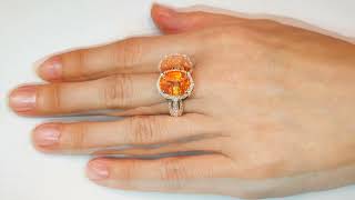 Mandarin Garnet Ring 6.6 carats by Kat Florence