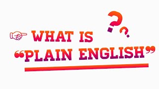 What is Plain English?