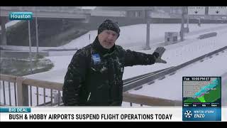 Houston, We Have A Snowstorm: Jim Cantore Reports As Snow And Ice Cripple City