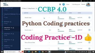 Python coding Practice-1D | NXT Wave | #nxtwave #ccbpacademy #coding #ccbpintensive #python #ccbp