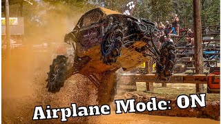 500+HP CanAm Maverick X3 gets airborne in the Wild Country Offroad Fall National’s bounty hole!