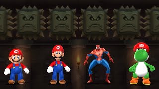 Mario Party 9 Minigames - Mario Vs Spider Man Vs Luigi Vs Yoshi (Master Difficulty)