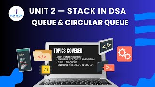 DSA Unit -2 (Part - 5) Queue in DSA 🔥 | Circular Queue | Enqueue & Dequeue Algorithm Explained