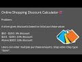 20. 🛍️ Python Practice: Shopping Discount Calculator Using Loops & Conditionals