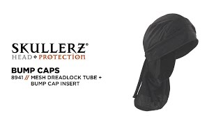 Skullerz 8941 Mesh Dreadlock Tube + Hinged Bump Cap Contains Hair \u0026 Provides Impact Protection