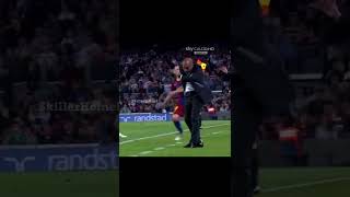 When Guardiola managed to dodge Iniesta's shot😅😳 #guardiola
