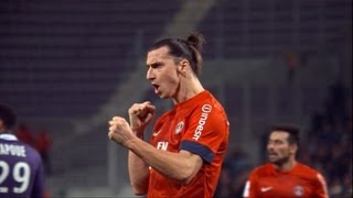 First headed Goal Zlatan IBRAHIMOVIC in Ligue 1 (36') - Toulouse FC - PSG (0-4) / 201-13