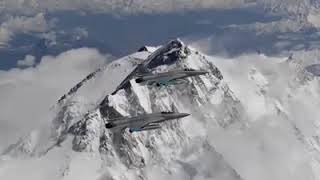 JF 17 Thunder on Nanga Parbat, Pakistan