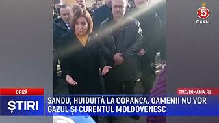 Sandu, huiduită la Copanca. Oamenii nu vor gazul și curentul moldovenesc