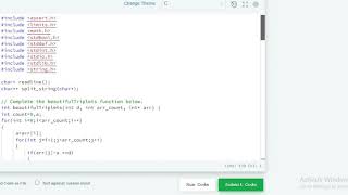 Beautiful Triplets | hackerrank solution