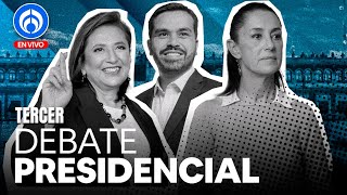 🔴 Tercer debate presidencial: Claudia, Xóchitl y Máynez se enfrentan por última vez