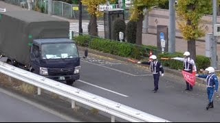 やっぱり恐ろしい警視庁ネズミ捕り!!制限速度40㌔の道でスピードを出し過ぎた春日部ナンバーのトラックが速度超過で検挙された瞬間!!Japanese Speeding crackdown