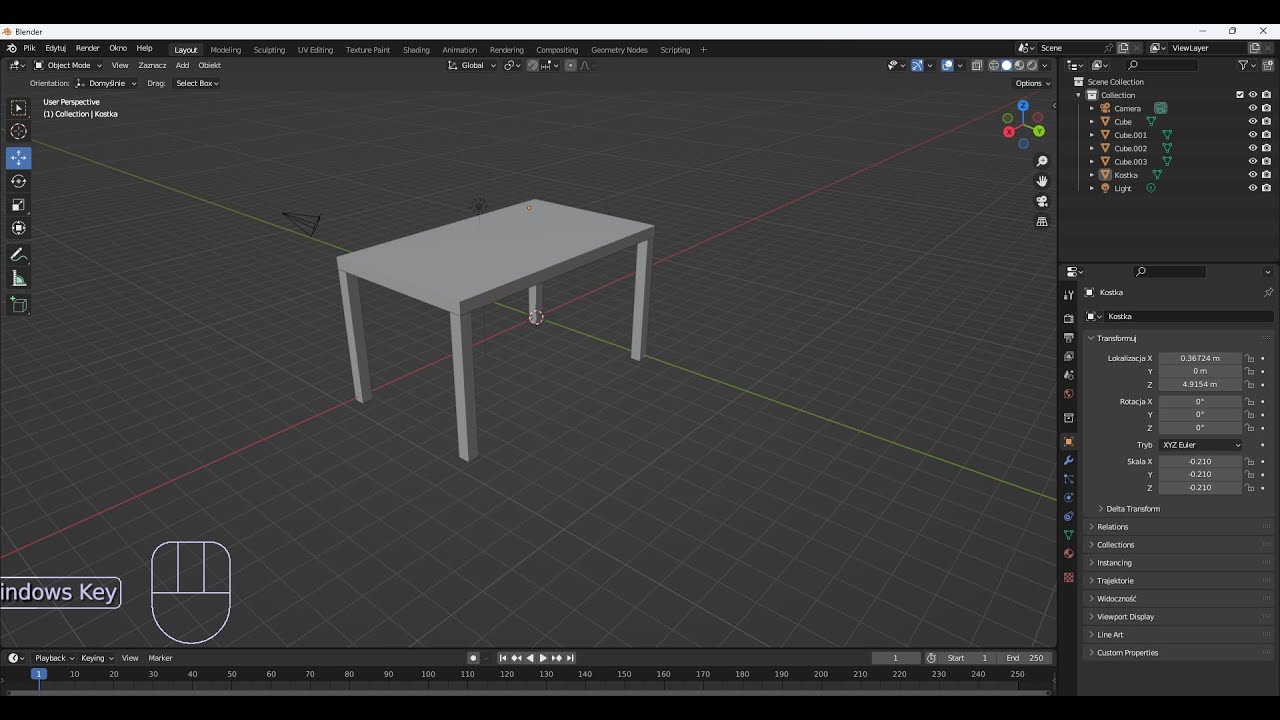 Easy Table In Blender Youtube