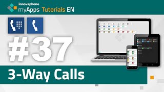 #37 myApps Tutorial — Phone App \u0026 Softphone App - 3-Way Calls (14r2) | EN