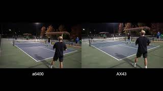 Pickleball camera compare: Sony a6400 vs Sony FDR-AX43