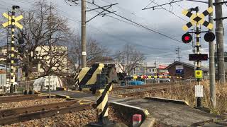 しなの鉄道の踏切（大屋ー信濃国分寺）長野県