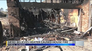 Heater could have caused West Mobile house fire, firefighters say 