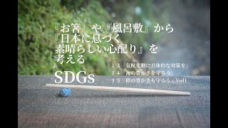 ④[お箸] SDGs13 14 15 (1)「気候変動に具体的な対策を」「海の豊かさを守ろう」「陸の豊かさも守ろう」