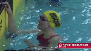 Dora Modrcin Wins Gold in the 50-m Backstroke at the 2021 Canada West Swimming Championships