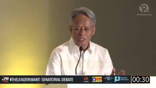 #TheLeaderIWant Senatorial Debate: Valeroso: EDCA should've been ratified