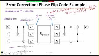 L26b - Quantum Error Correction, Stabilizer, 3 qubit bit flip and phase flip code