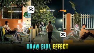 Trending New DRAW GIRL effects reels video editing | Instagram trending draw girl effects tutorial