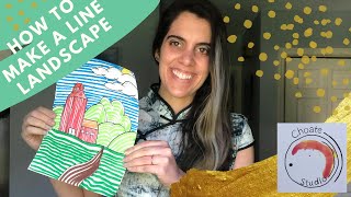 How to Draw a Landscape | Art with Ms. Choate: Day 29 | #stayhome & draw #withme