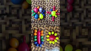 Beautiful Four videos of Balloons and  Various Water Colors Balloons with popping reverse