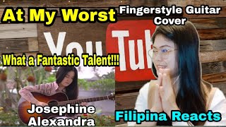 Josephine Alexandra | AT MY WORST | Fingerstyle Guitar Cover | REACTION VIDEO | Marzel