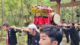 令和五年～お祭りハンター早良皇子の～清川天宝神社秋祭り～お渡り～その④　軽井川獅子舞　名之内獅子舞　宮入り～