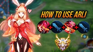 HOW TO USE ARLI PROPERLY TO DOMINATE FARM LANE | HONOR OF KINGS EPIC GRANDMASTER ARLI GAMEPLAY