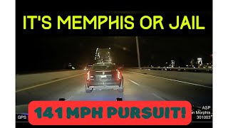 Cadillac MUST make it to Memphis or face jail time! 141MPH pursuit w/ Arkansas S