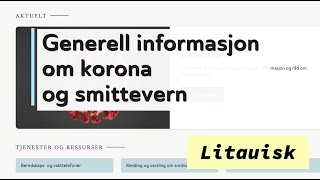 Multikulti» koronos serija - bendra informacija apie koroną ir infekcijos kontrolę