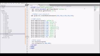 Create Bulleye using Gradient in Canvas | HTML5 Canvas Tutorial