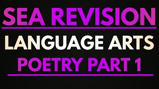 SEA Revision Language Arts Poetry Part 1