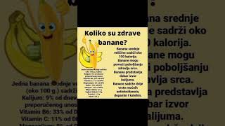 Koliko su zdrave Banane?#shorts