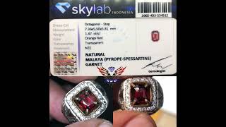 NATURAL MALAYA GARNET 1.47 CTS