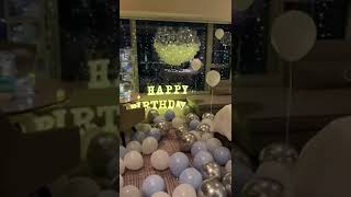 生日佈置室內銀灰藍氣球浪漫主義求婚套餐 balloons decoration party staycation