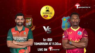Bangladesh Vs West Indies | 1st ODI | Live On T Sports