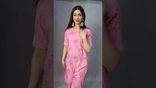 Aur Dekho Pink Color Straight  Kurti