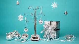 For Swarovski Christmas Annual Ornament Display Tree Stand Rotating Hohiya