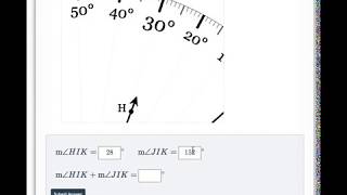Delta Math: Measuring Linear Pairs with Protractor