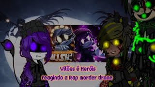 vilões é heróis reagindo a Rap de Murder Drone