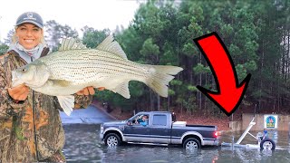 Surprise GIANT Fish Catch at DANGEROUSLY Flooded Lake!